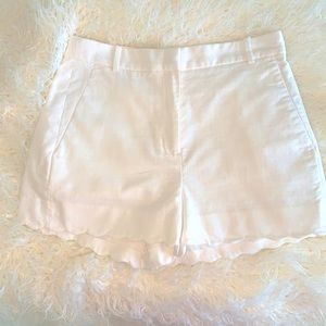JCrew High Waisted Scalloped Shorts Sz 2